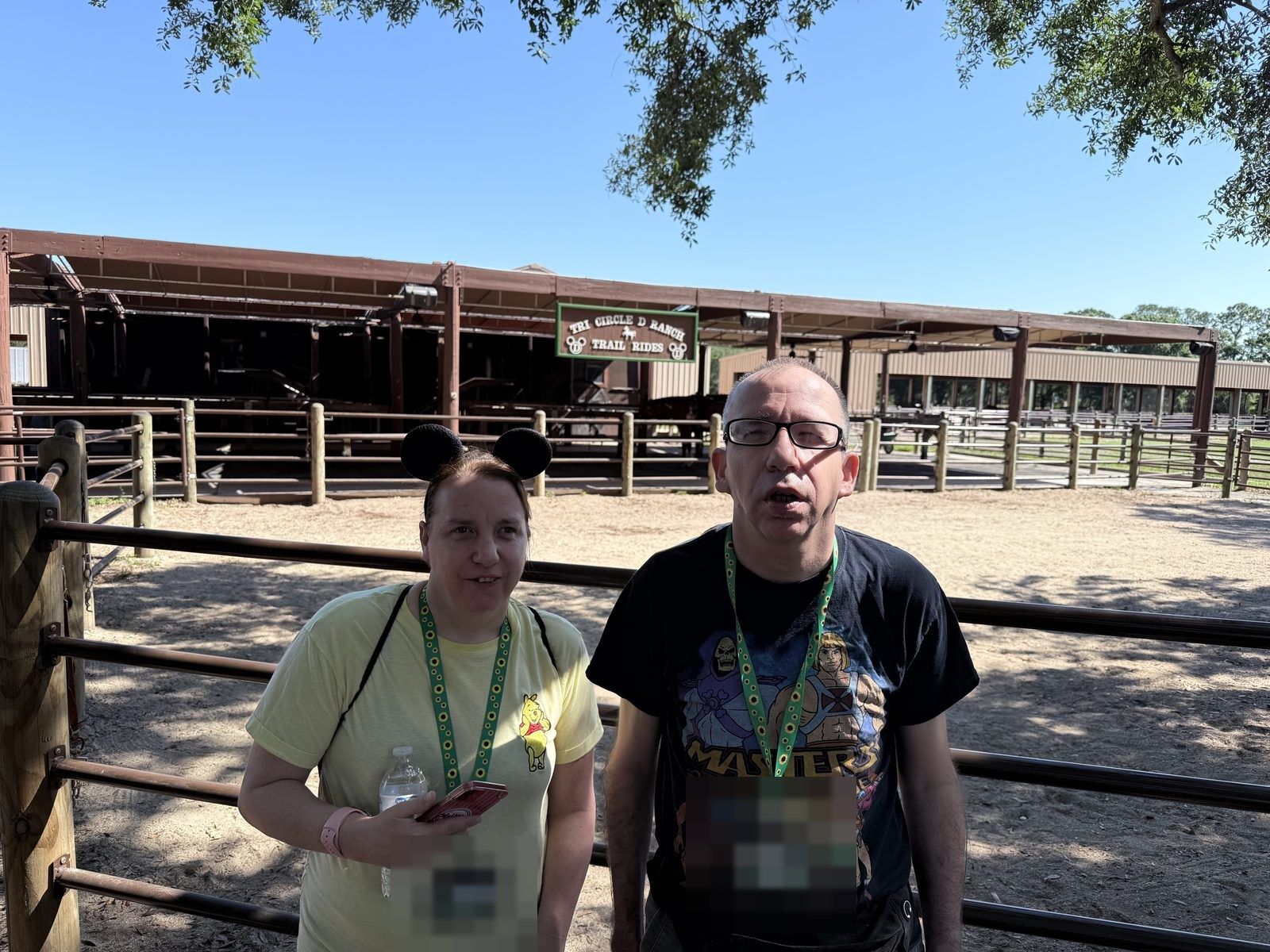 J&J at the Tri-Circle-D Ranch fence at Fort Wilderness