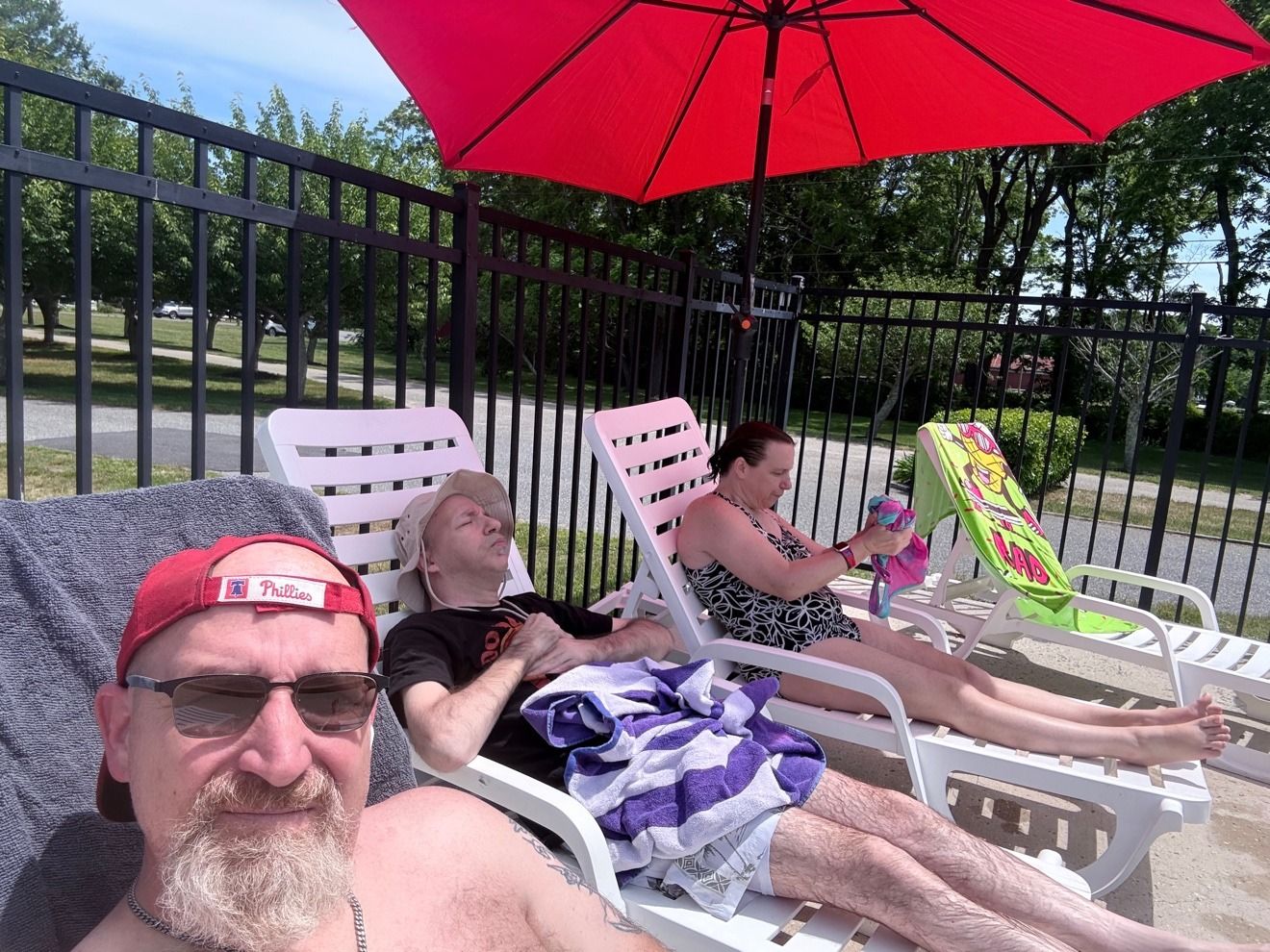 Our family enjoying a campground pool together